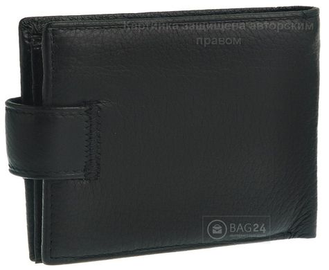 Недорогий шкіряний чоловічий гаманець SALFEITE 13616, Чорний
