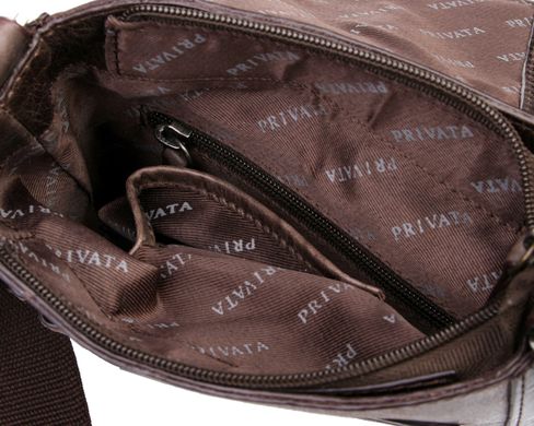 Добротная кожаная сумка для мужчин Privata 03400217-02, Коричневый