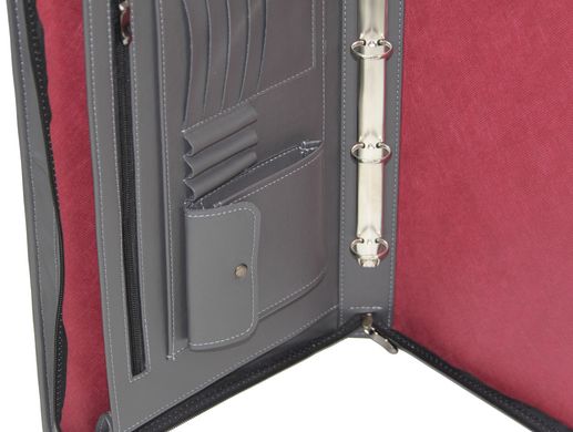 Велика папка-портфель з екошкіри Portfolio Port1010 сіра