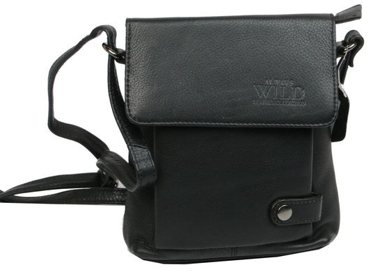 Невелика шкіряна сумка Always Wild 012NDM чорна