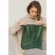 Натуральная кожаная женская сумка шоппер Бэтси зеленая Blanknote BN-BAG-10-iz