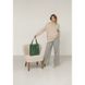 Натуральная кожаная женская сумка шоппер Бэтси зеленая Blanknote BN-BAG-10-iz
