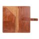Гарний тревел-кейс з натуральної шкіри кольору глини з художнім тисненням "Mehendi Classic"