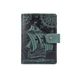 Кожаное портмоне для паспорта / ID документов HiArt PB-02/1 Shabby Alga "Discoveries"