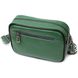Цікава шкіряна сумка з плетіннями для стильних жінок Vintage 22410 Зелена