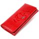 Яркий лакированный кошелек для женщин из натуральной фактурной кожи CANPELLINI 21610 Красный