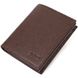 Компактний чоловічий гаманець із натуральної зернистої шкіри без застібки BOND 21989 Коричневий