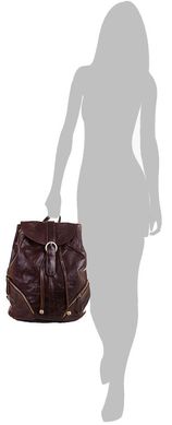 Елітний жіночий рюкзак з натуральної шкіри ETERNO ET6072, Коричневий