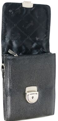 Небольшая мужская кожаная сумка для ношения на плече Giorgio Ferretti черная
