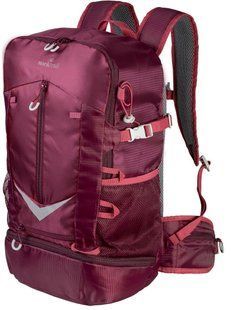 Легкий похідний рюкзак з дощовиком 30L Rocktrail IAN389063 бордовий