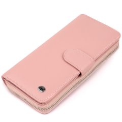 Вертикальний місткий гаманець зі шкіри жіночий ST Leather 19303 Рожевий