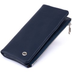 Вертикальний гаманець на кнопці жіночий ST Leather 19203 Темно-синій