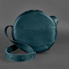 Круглая сумка-рюкзак maxi Малахит - зеленая Blanknote BN-BAG-30-malachite