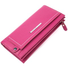 Яскравий жіночий горизонтальний гаманець із натуральної шкіри KARYA 21096 Фіолетовий