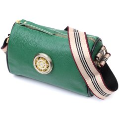 Жіноча сумка з оригінальною прикрасою з натуральної шкіри Vintage 22261 Зелена