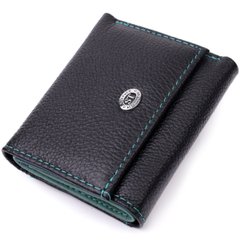 Жіночий невеликий гаманець з натуральної шкіри ST Leather 19504 Чорний