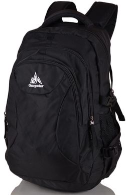 Добротний рюкзак чорного кольору ONEPOLAR W1801-black, Чорний