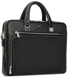 Деловая мужская кожаная сумка Royal Bag RB-021A Черный