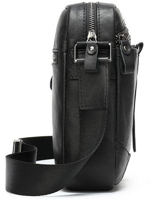 Компактна сумка через плече зі шкіри Vintage 20034 Чорна