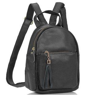 Женский маленький кожаный рюкзак Riche Nm20-W1899A Черный