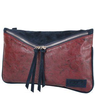Клатч женский из качественного кожезаменителя LASKARA (ЛАСКАРА) LK10202-bordauex-navy Бордовый