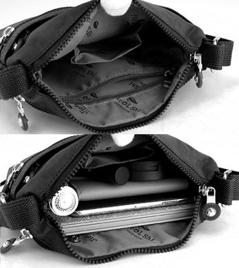 Маленька текстильна сумка через плече Confident WT-5058A Чорний