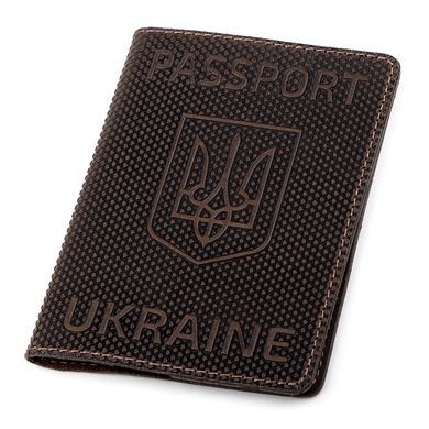 Обкладинка на паспорт Shvigel 13930 шкіряна Коричнева