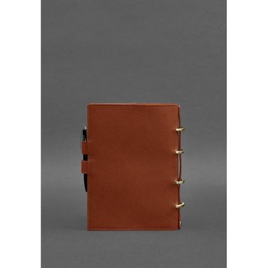 Натуральный кожаный блокнот с датированным блоком (Софт-бук) 9.1 светло-коричневый Blanknote BN-SB-9-1-k