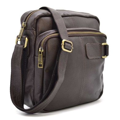 Кожаная сумка мессенджер мужская, коричневый "Флотар" FC-6012-3md TARWA Коричневый