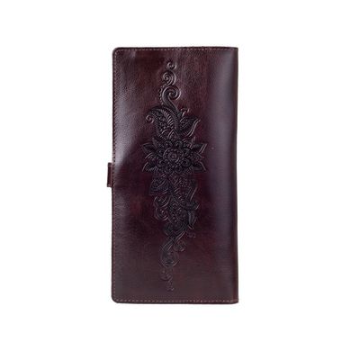 Вместительный коричневый тревел-кейс с натуральной глянцевой кожи, коллекция "Mehendi Classic"