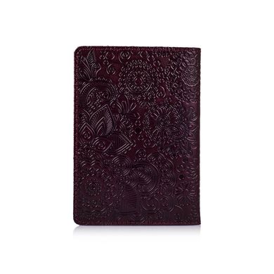 Оригинальная фиолетовая дизайнерская кожаная обложка для паспорта ручной работы