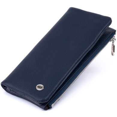 Вертикальный кошелек на кнопке женский ST Leather 19203 Темно-синий
