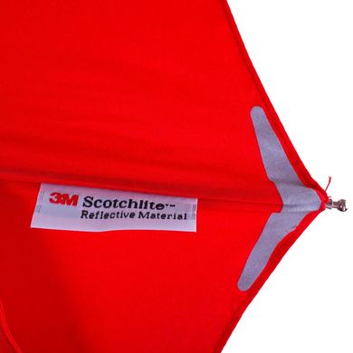 Зонт женский автомат с фонариком и светоотражающими вставками FARE (ФАРЕ) FARE5471-1 Красный