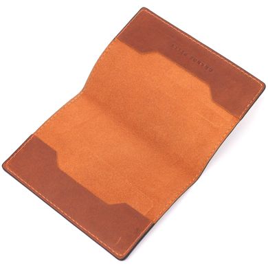 Интересная обложка на паспорт из винтажной кожи Слава ЗСУ GRANDE PELLE 16727 Светло-коричневая