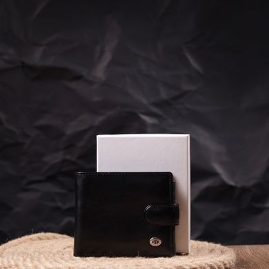 Класичний чоловічий гаманець із натуральної шкіри ST Leather 19407 Чорний