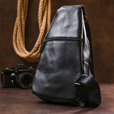Модная кожаная мужская сумка через плечо Vintage 20673 Черный