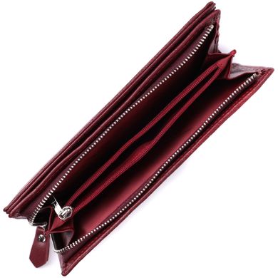 Сучасний гаманець-клатч для стильних жінок із натуральної шкіри ST Leather 22534 Бордовий