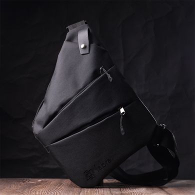 Стильна повсякденна слінг-сумка з якісного поліестеру FABRA 22586 Чорний