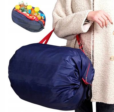 Складная сумка шоппер для покупок Edibazzar синяя