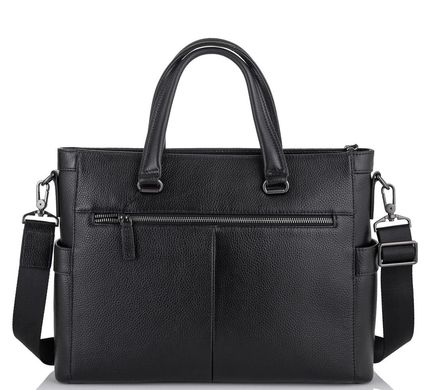 Класична чоловіча шкіряна сумка Tiding Bag SM8-8990-1A Чорний