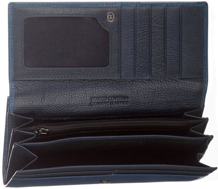 Шляхетний шкіряний жіночий гаманець Marco Coverna 13801, Синій