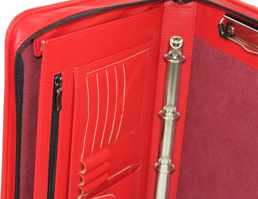 Жіноча велика папка-портфель із еко шкіри Portfolio Port1010 червона