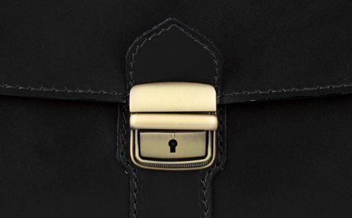 Презентабельний чоловічий портфель зі шкіри високої якості 10106, Чорний