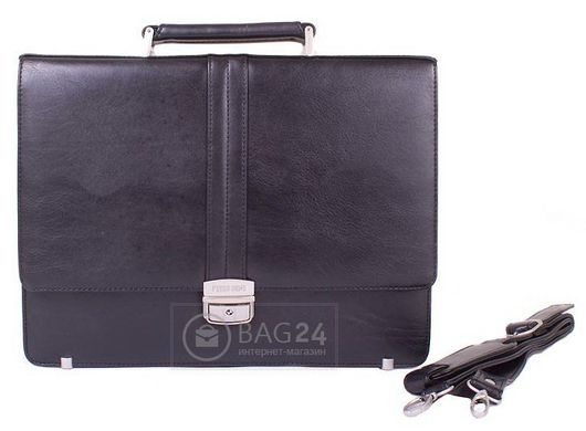 Добротний чоловічий портфель PIEER DENI DS618-133, Чорний