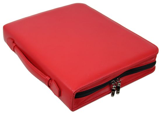 Жіноча папка-портфель із еко шкіри Portfolio червона Port1009