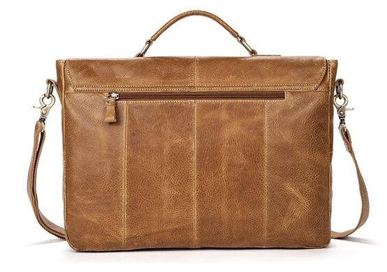 Сумка деловая мужская под ноутбук Vintage 14753 Светло-коричневая