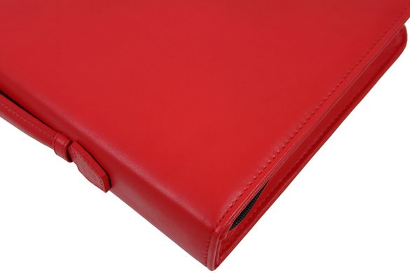 Женская большая папка-портфель из эко кожи Portfolio Port1010 красная