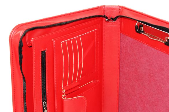 Женская папка-портфель из эко кожи Portfolio красная Port1009