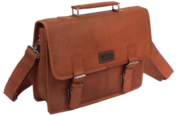 Шкіряна сумка-портфель Always Wild NZT2SH Cognac світло коричневий