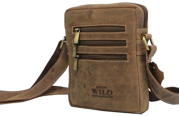 Небольшая кожаная сумка Always Wild 250MH коричневая